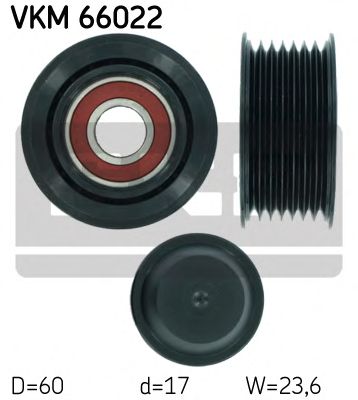 VKM 66022 SKF Ролик модуля натягувача ременя1